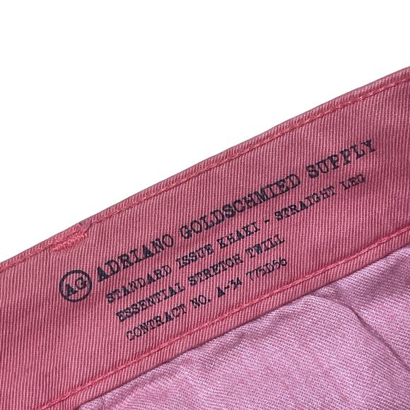 Adriano Goldschmied Standard Issue Khaki Straight Leg Stretch Twill Size 32 - Picture 3 of 6